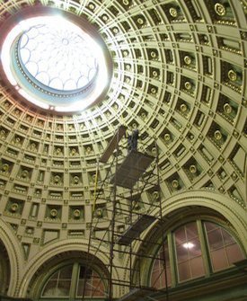 Decorative Paint Matching: Old Stone Bank Building